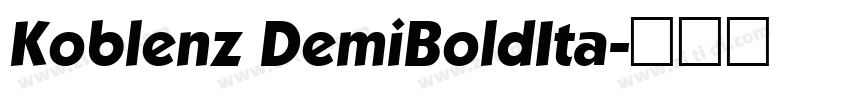 Koblenz DemiBoldIta字体转换